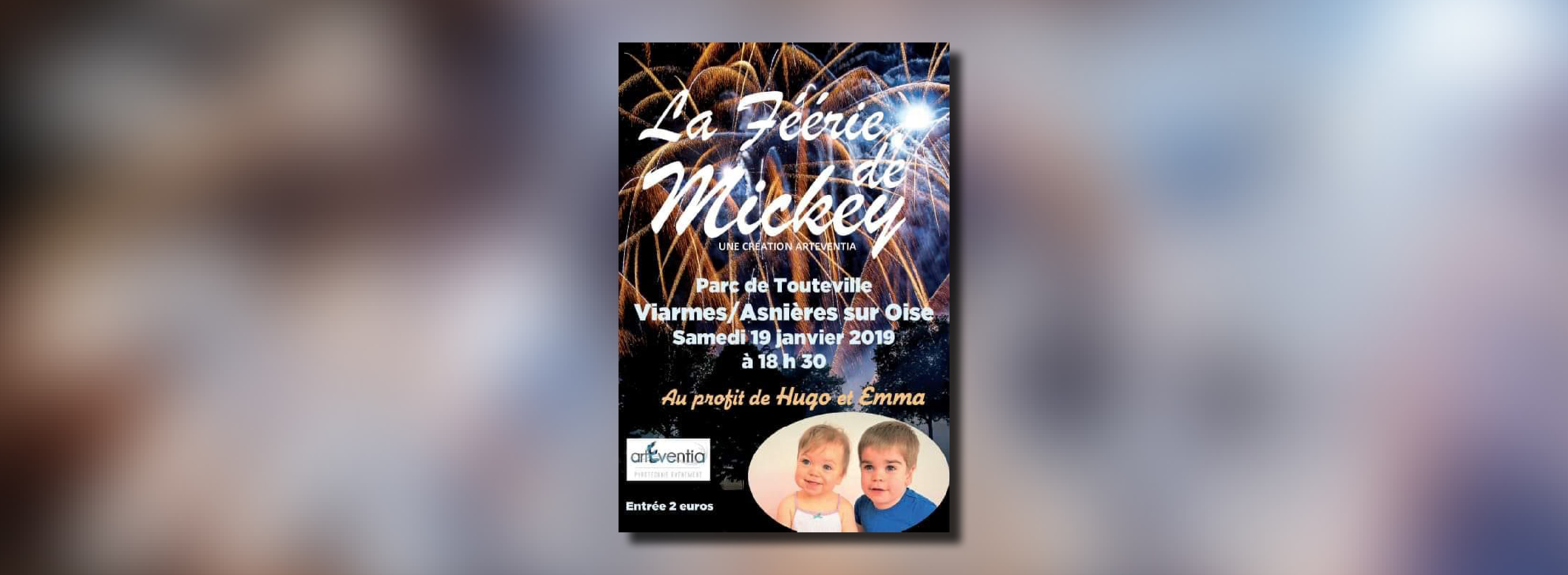 Feu d’artifice “La Féérie de Mickey” au profit d’Hugo et Emma