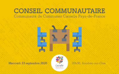 Retour en vidéo sur le conseil communautaire du 23 septembre 2020