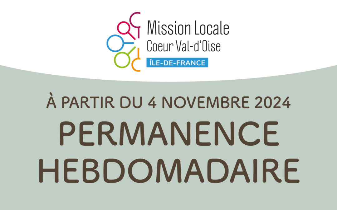 Permanences hebdomadaires de la Mission locale Cœur Val d’Oise