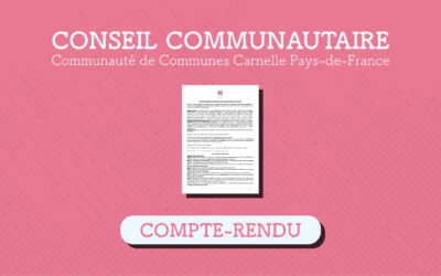 Relevé de décisions du conseil communautaire du 8 octobre 2025